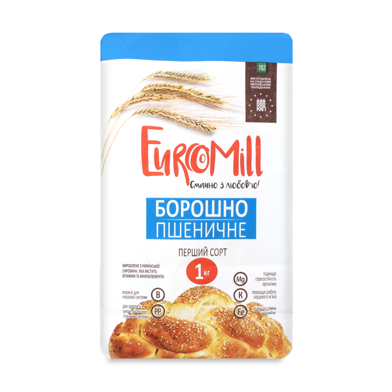 Борошно пшеничне 1г 1кг ЄвроМілл