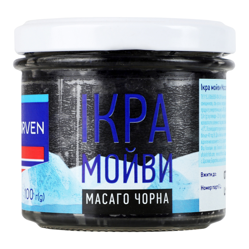 Ікра мойви пастеризована Масаго чорна Norven с/б