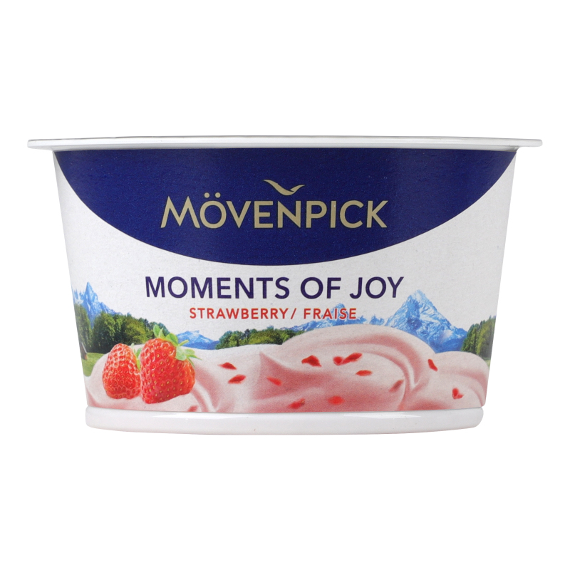 Йогурт 5% Strawberry Moments of joy Movenpick ст 100г Movenpick