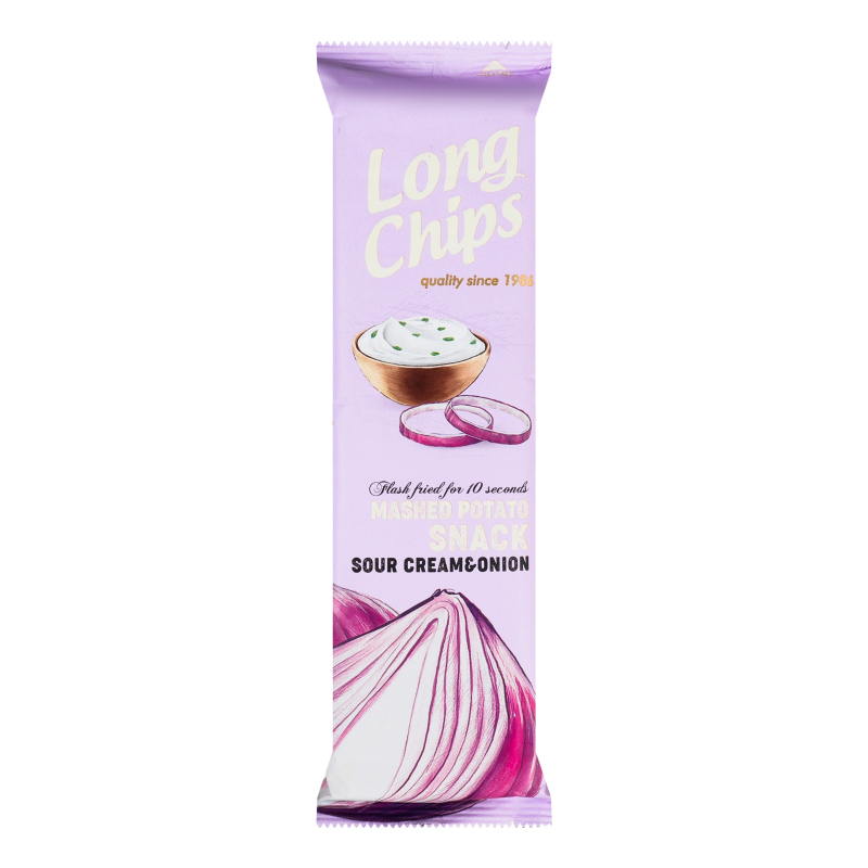 Закуска з картопляного пюре з ароматом сметани та цибулі Long Chips м/у