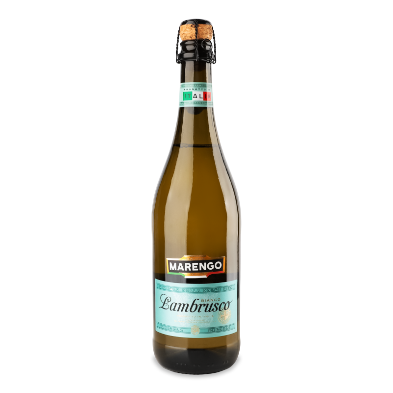 Вино газоване Lambrusco dell’Emilia біле н/солодке 8% 0,75л Marengo