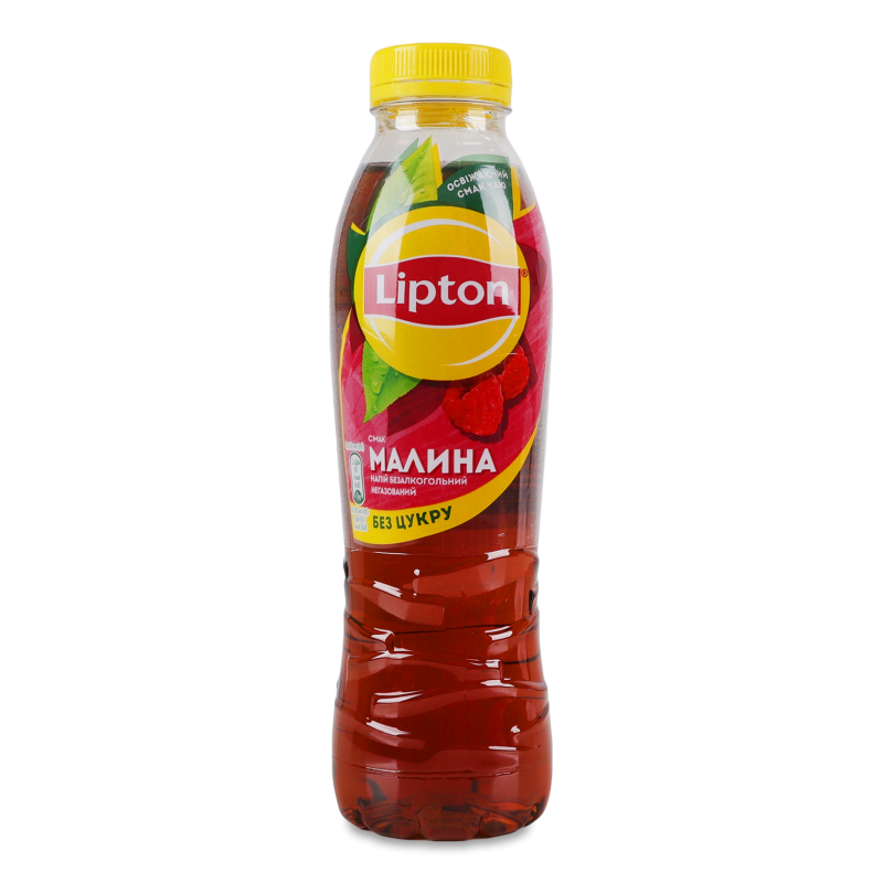 Чай холодний чорний з смаком малини 500мл пет Lipton