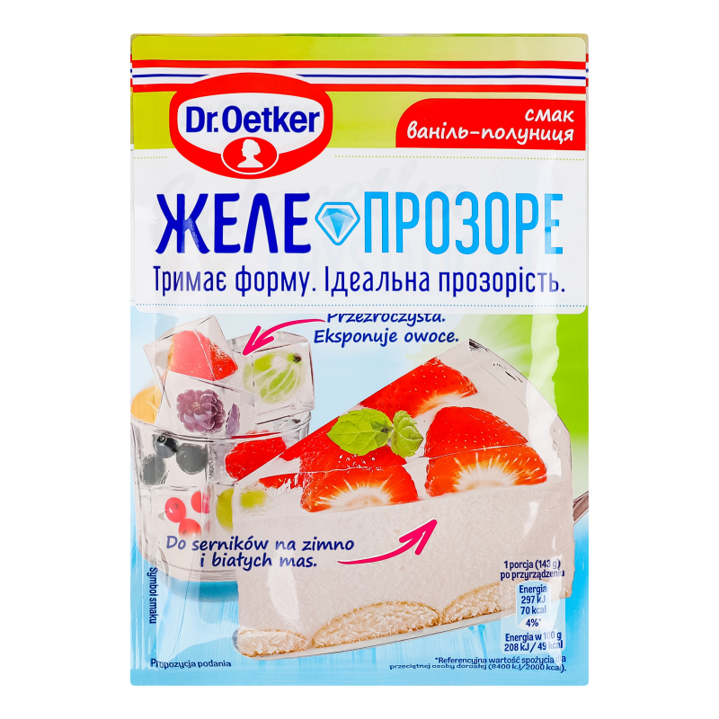 Желе прозрачное Ваниль-клубника Dr.Oetker м/у 72г Dr.Oetker ...