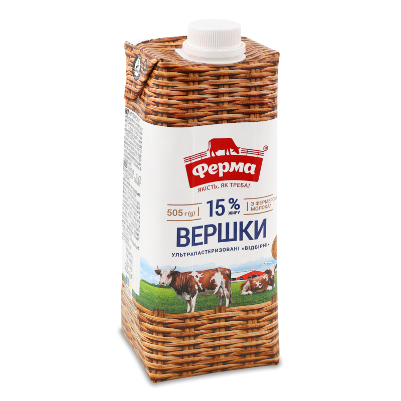 Вершки 15% 505г т/п Ферма