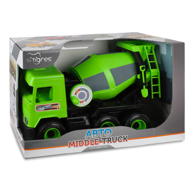 Іграшка Middle truck Бетонозмішувач світло-зелений Tigres