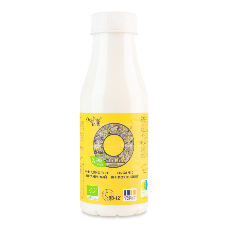Біфідойогурт питний органічний 2,5% 280г пет Organic Milk