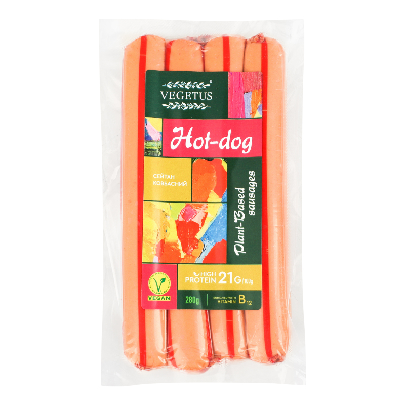 Сейтан ковбасний Hot-dog Vegetus в/у