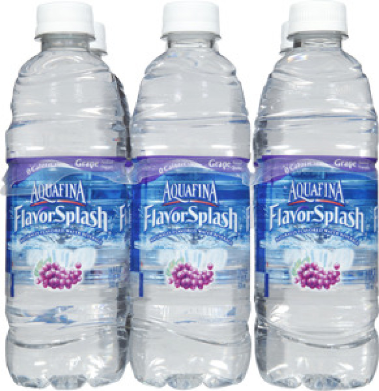 Aquafina Flavor Splash Naturally Flavored Grape Water Beverage 6 PK