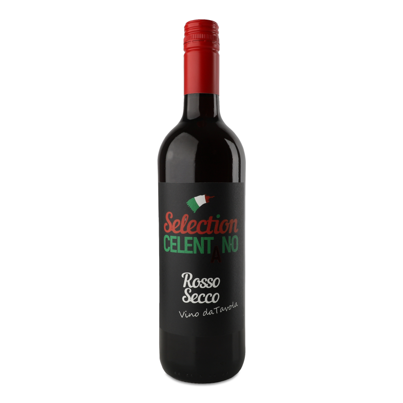 Вино Rosso Secco червоне сухе 11,5% 0,75л Celentano