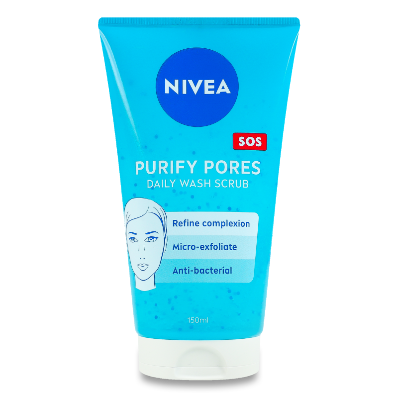 Гель-скраб д/вмивання SOS Purify Pores 150мл Nivea