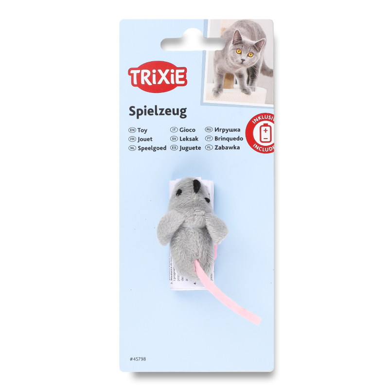 Іграшка д/котів Мишка бігаюча 5,5см Тріксі