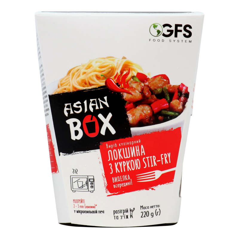 Локшина з куркою Stir-fry Asian box GFS к/у