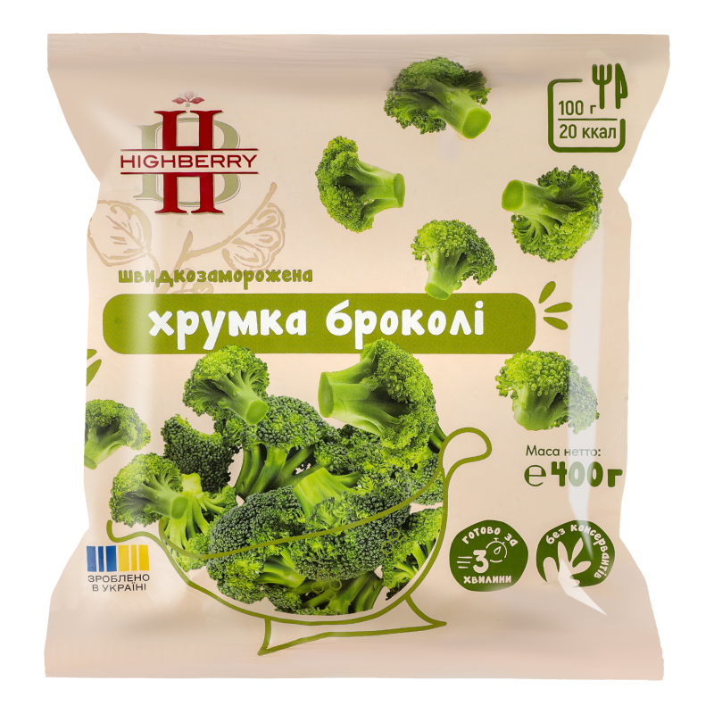 Броколі швидкозаморожена хрумка Highberry м/у