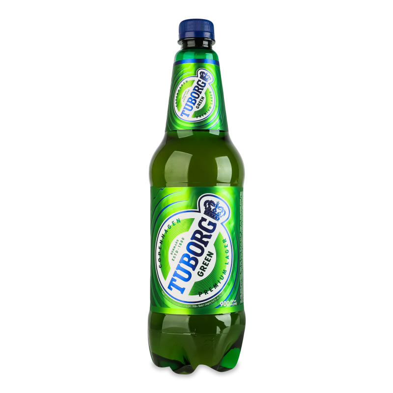 Пиво Green світле 4,6% 0,9л пет Tuborg