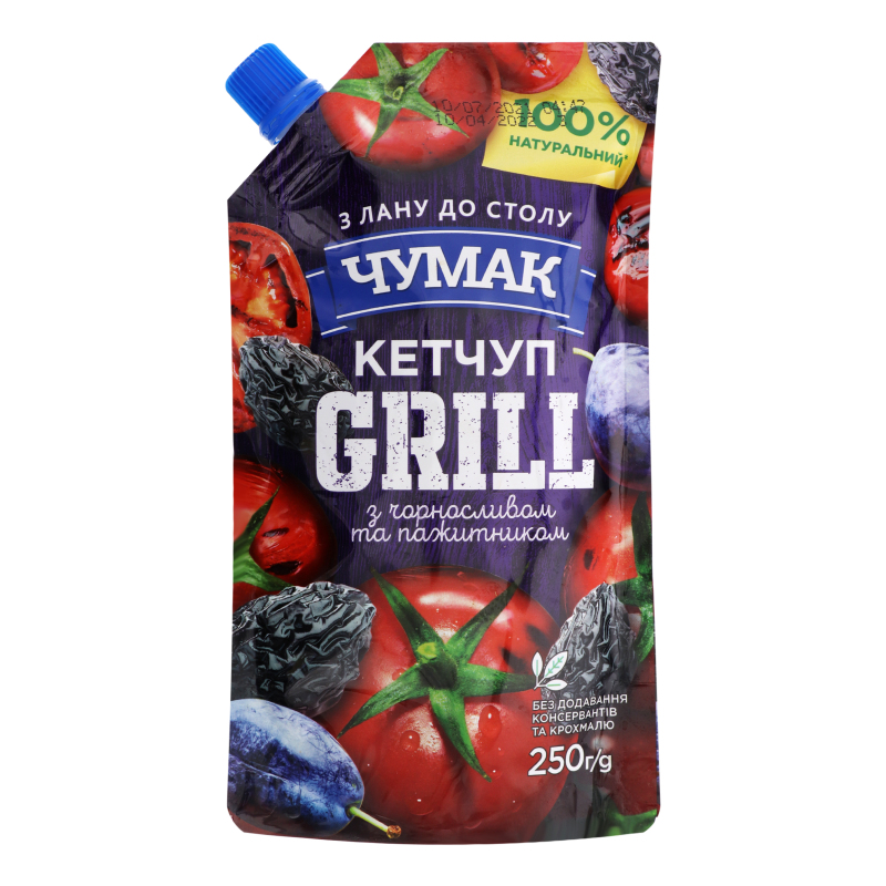 Кетчуп з чорносливом та пажитником Grill Чумак д/п