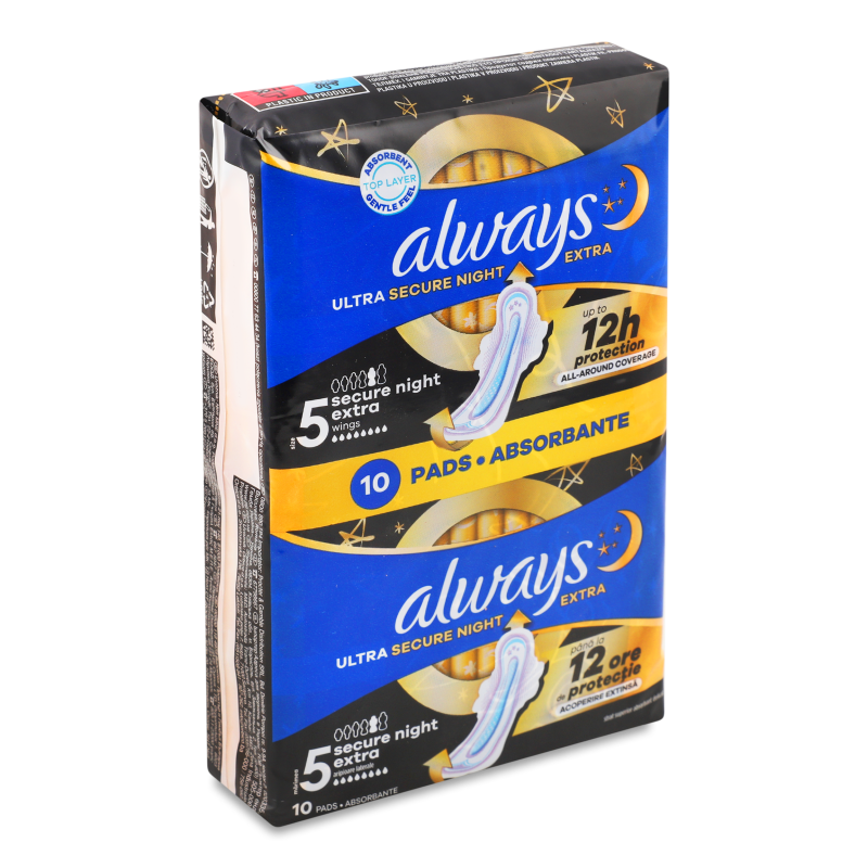Прокладки гігієнічні Ultra secure night extra 10шт Always