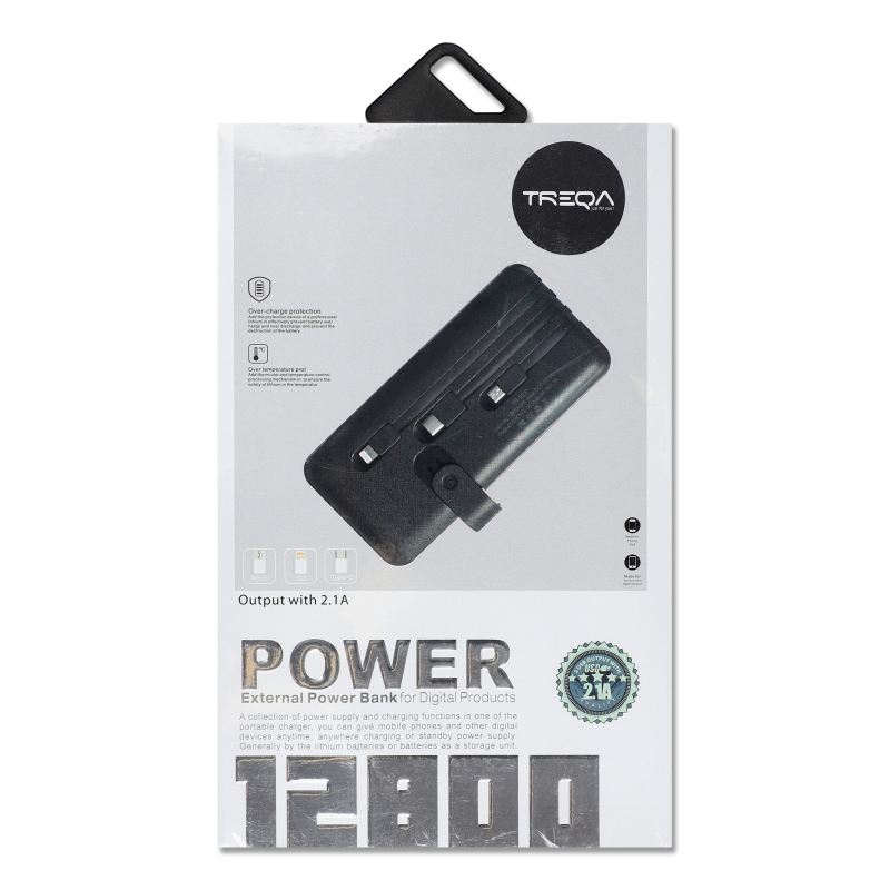 Акумулятор зовнішній з індикатором 12800MA TR-923 Treqa