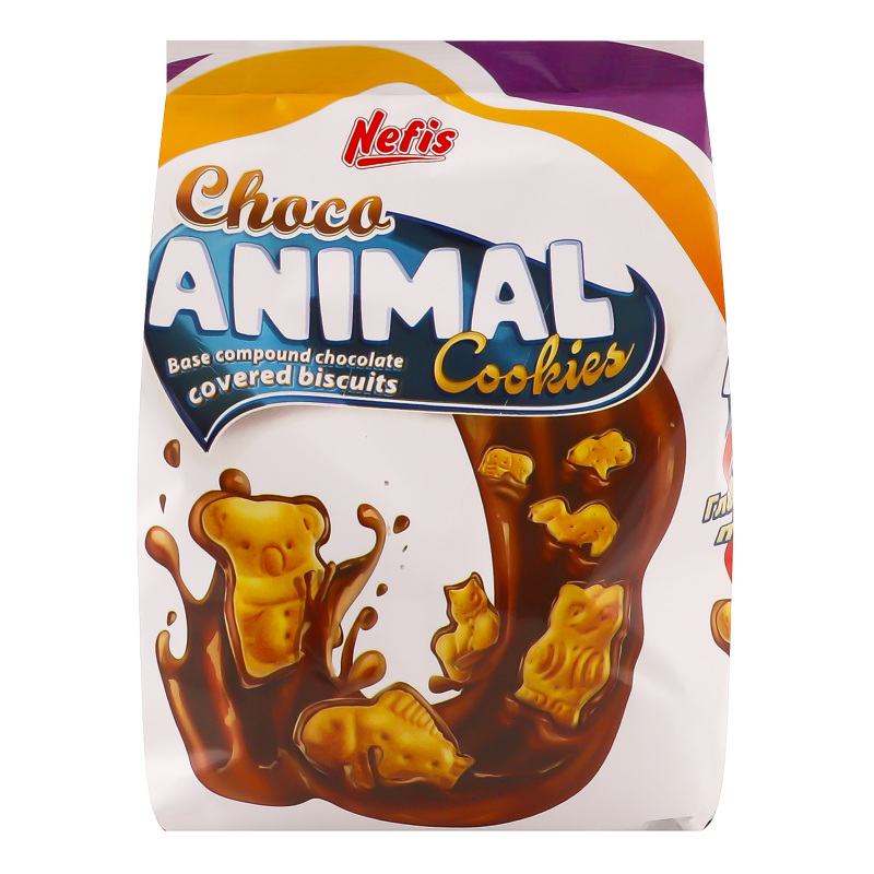 Печиво глазуроване Choco Animal Nefis м/у
