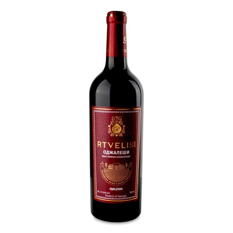 Вино Ojaleshi червоне н/солодке 11-13% 0,75л Rtvelisi