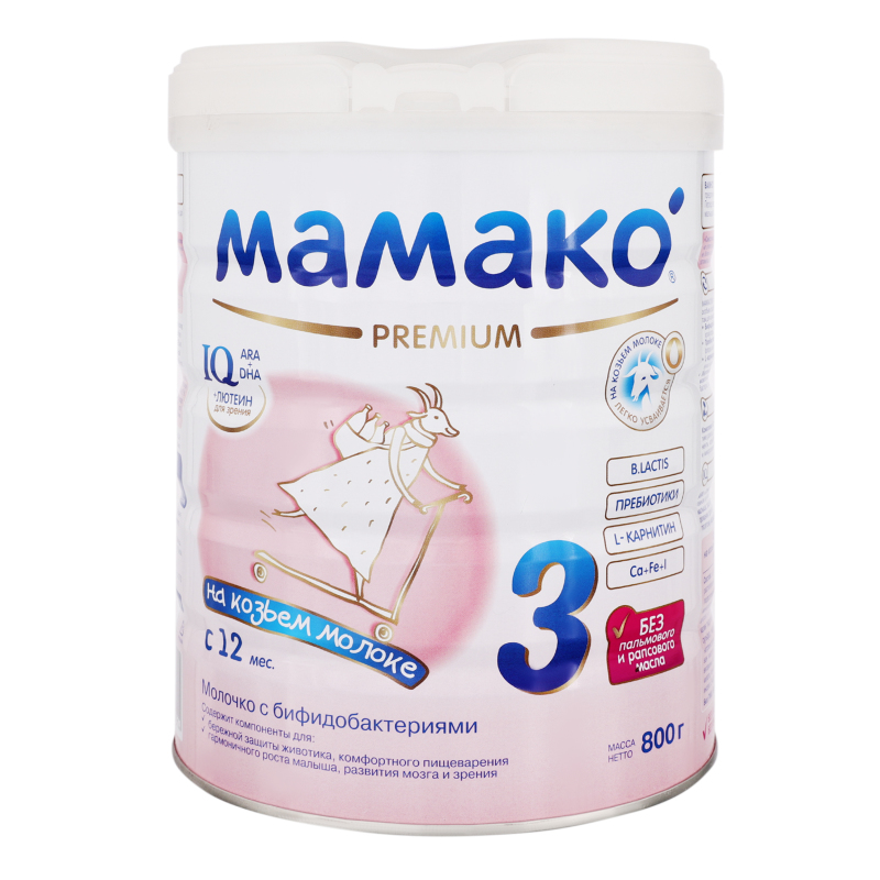 Смесь молочная сухая для детей от 12мес Premium 3 Mamako ж/б 800г ...