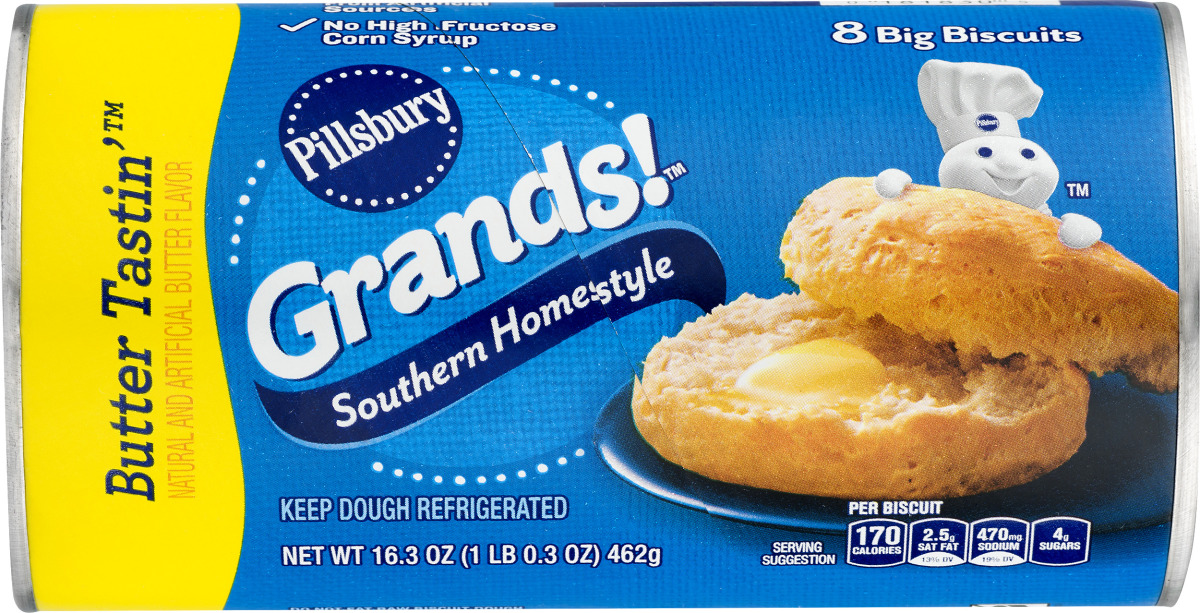 Pillsbury Grands! Southern Homestyle Big Biscuits Butter Tastin' - 8 CT ...