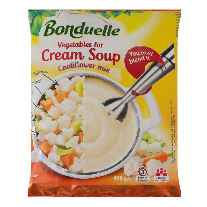 Суміш овочева заморожена Cauliflower mix Cream Soup Bonduelle м/у