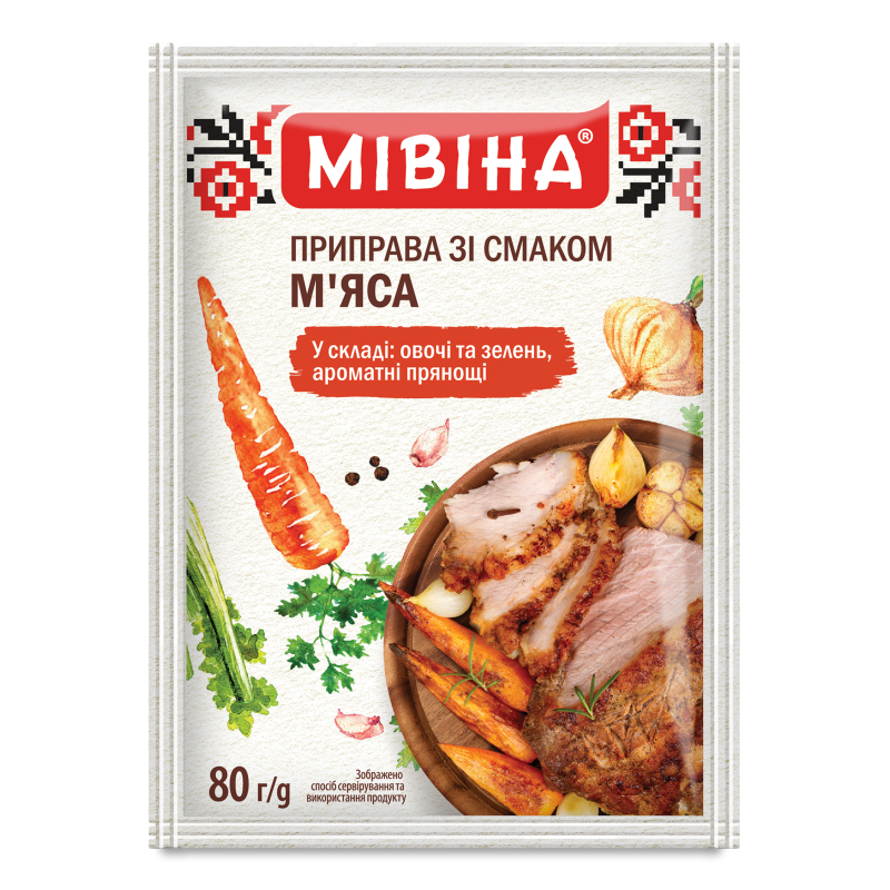 Приправа з смаком м”яса 80г Мівіна