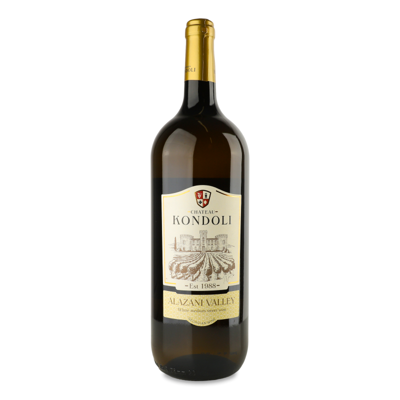 Вино Alazani Valley біле н/солодке 11-13% 1,5л Chateau Kondoli