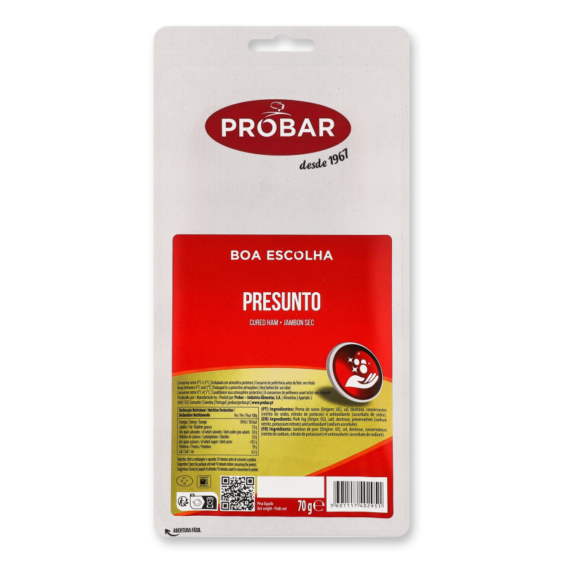 Шинка Хамон Presunto с/в нарізка 70г в/у Probar