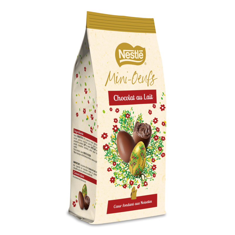 Набір фігур з молочного шоколаду Яйця з начинкою з пастою з лісових горіхів 153г Nestle