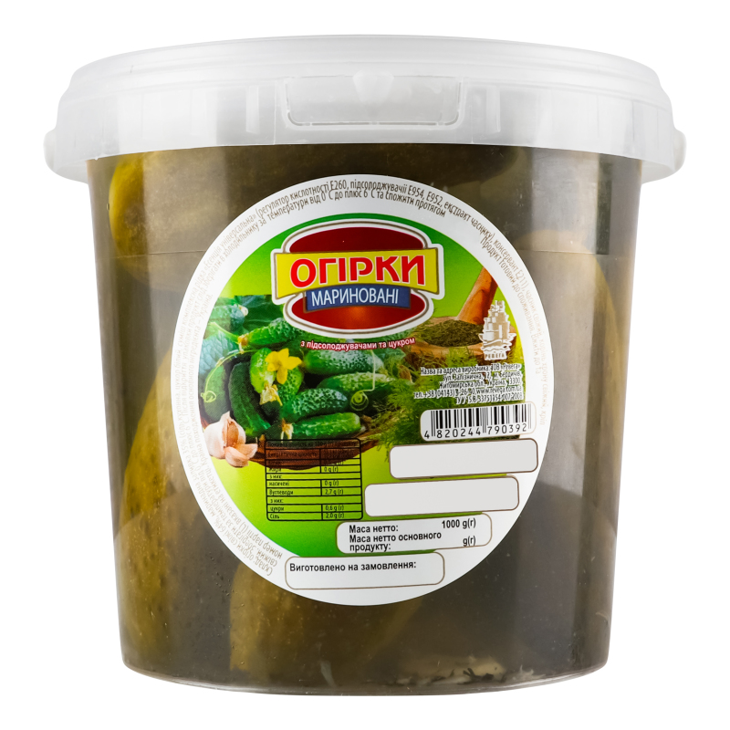 Огурцы маринованные ТОВ Ревега ведро 1кг No Brand(14820244790399 ...