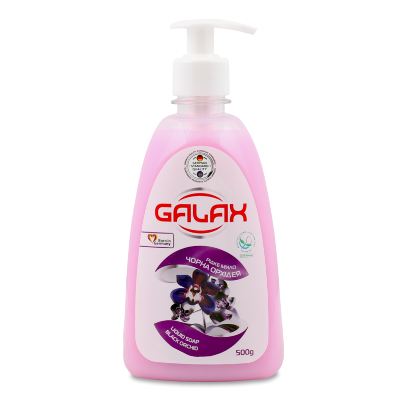 Мило рідке Чорна орхідея 500г з дозатором Галакс