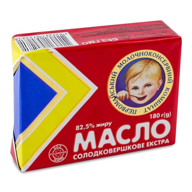 Масло Екстра солодковершкове 82,5% 180г ПМКК