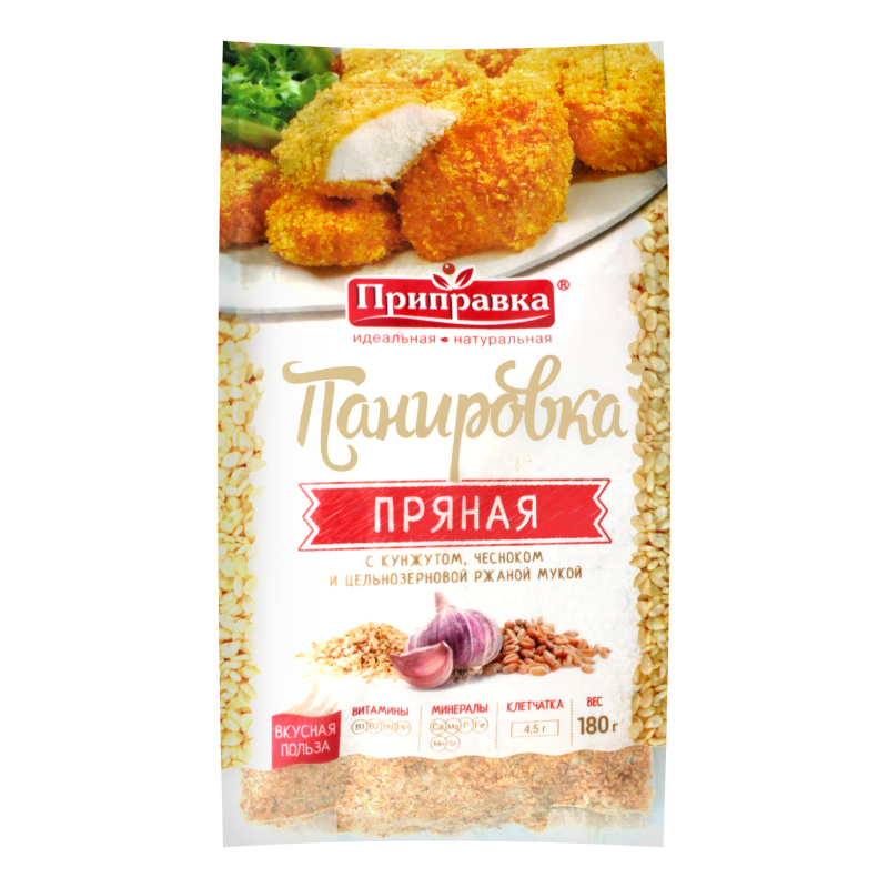 Панировка с кунжутом, чесноком и цельнозерновой ржаной мукой Пряная ...