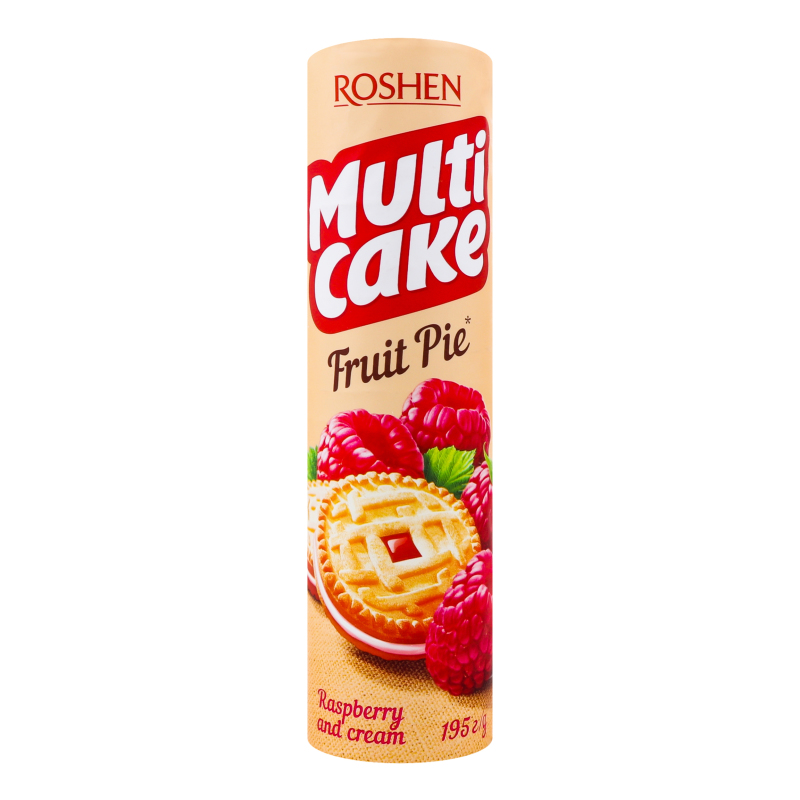 Печиво з начинкою малина-крем Multicake Roshen м/у