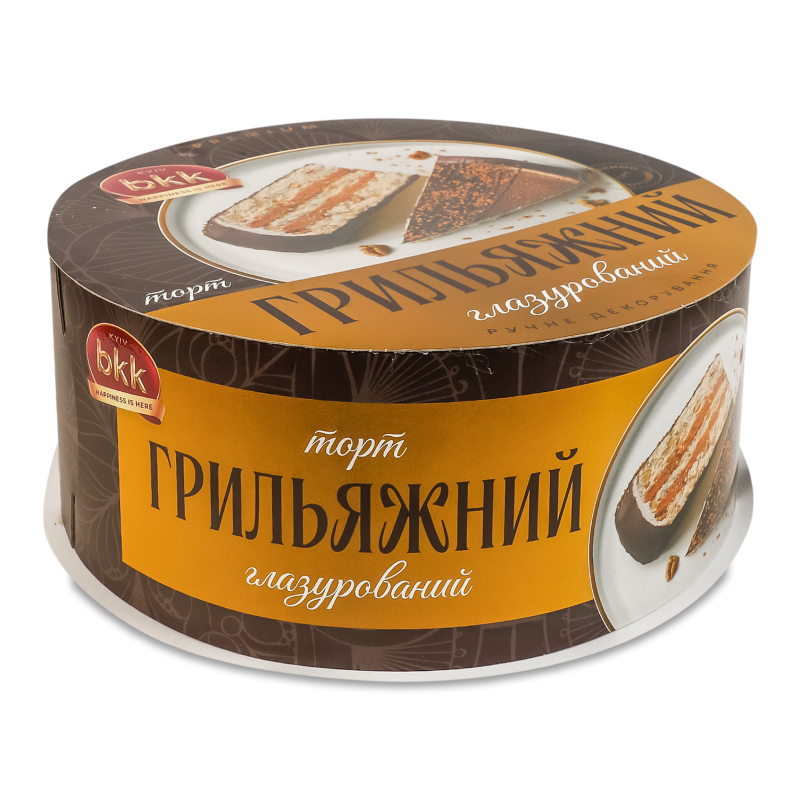 Торт Грильяжний глазурований 850г БКК