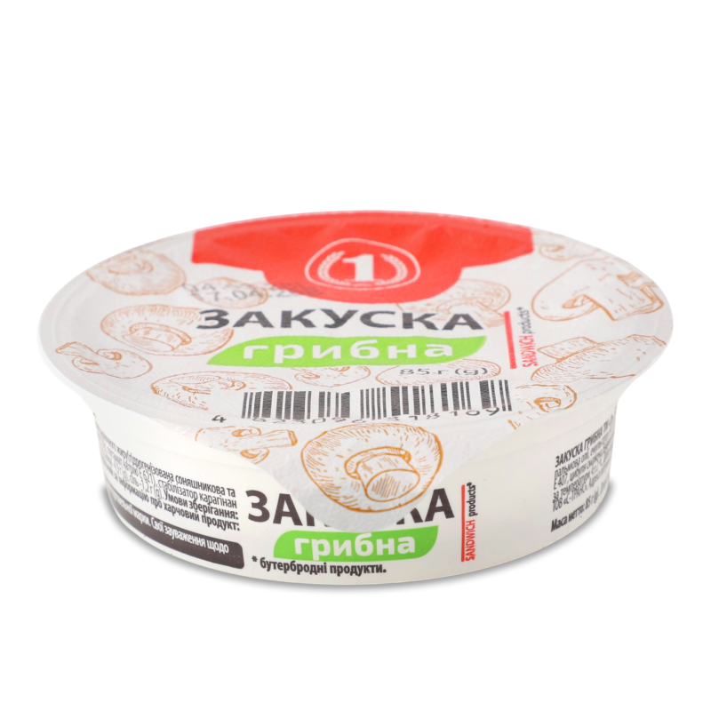 Закуска грибна 50% 85г ТМ “1”