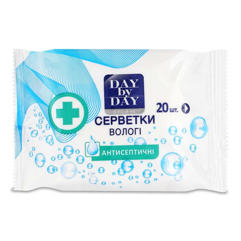 Серветки вологі Антисептичні 20шт Day by Day