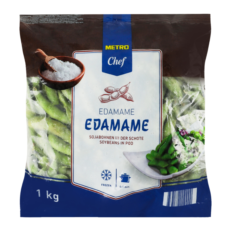 Бобы соевые замороженные в стручках Edamame Metro Chef м/у 1кг Metro ...