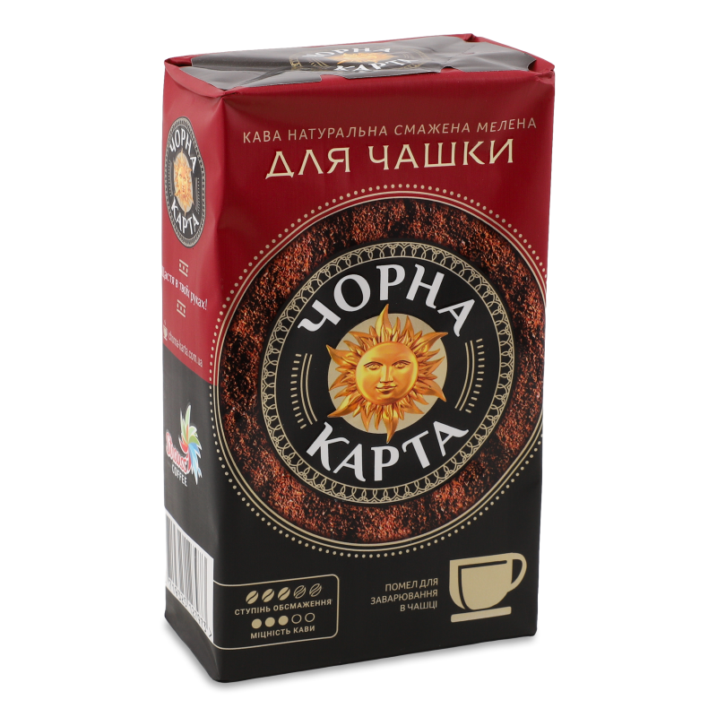 Кава Д/чашки мелена смажена 230г в/у Чорна карта