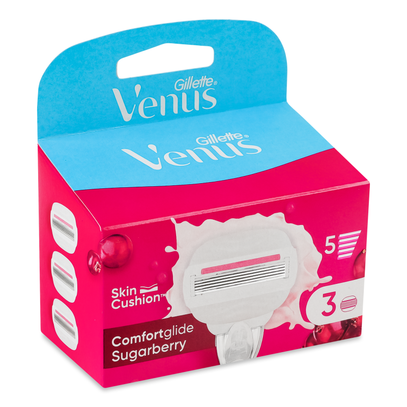 Картридж Venus ComfortGlide з запахом солодких ягід 3шт Gillette