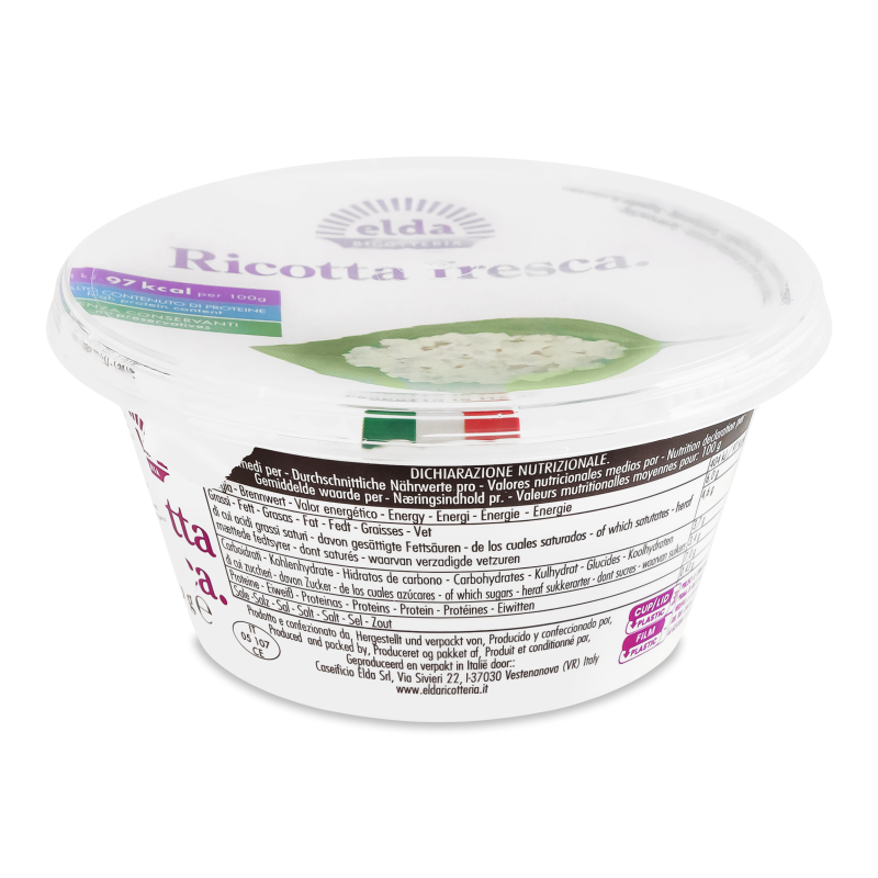 Сир м’який Ricotta 6% 250г Elda Ricotteria