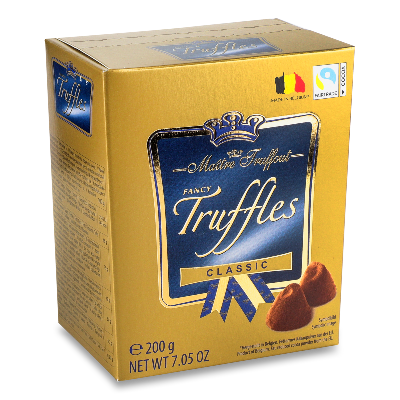 Цукерки Золотий трюфель класичний 200г Метр Трюффо