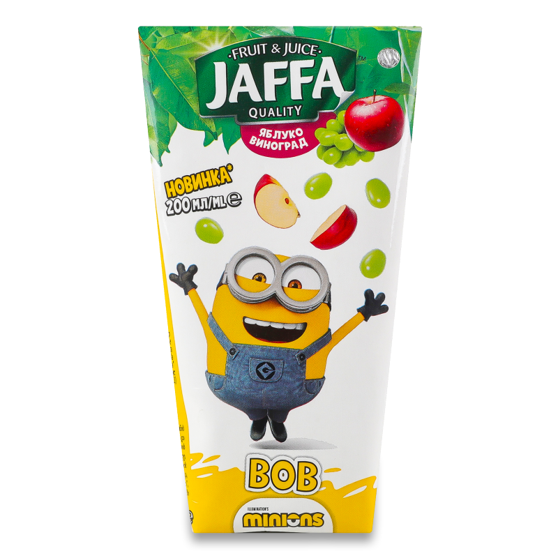 Нектар Minions яблучно-виноградний 200мл т/п Jaffa