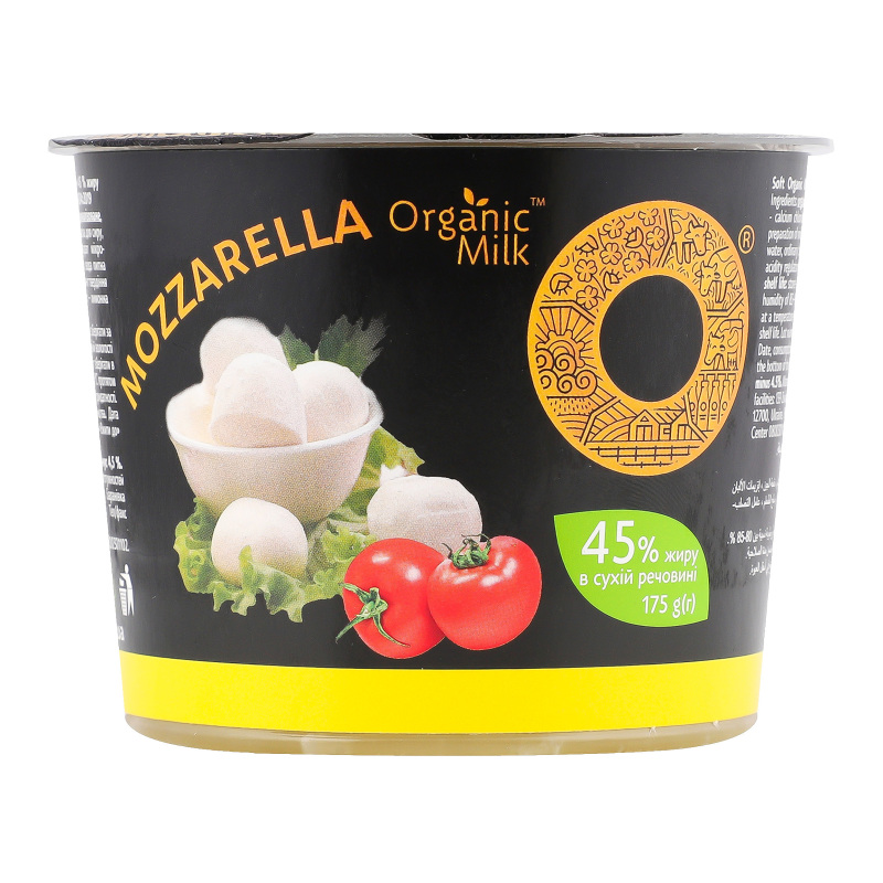 Сир 45% м'який органічний Моцарела Organic Milk ст