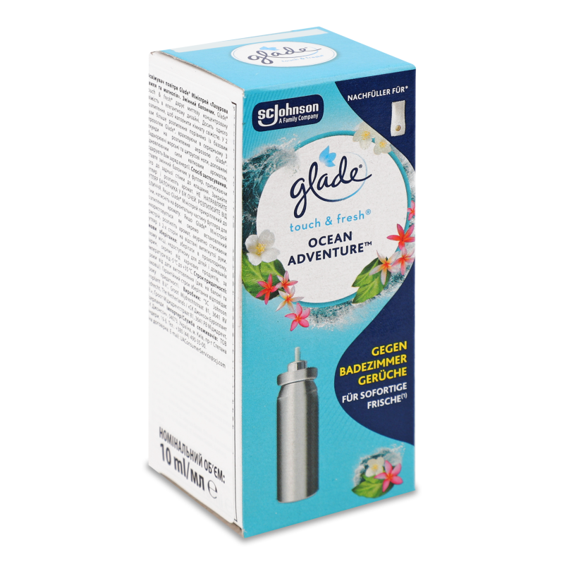 Освіжувач повітря Лазурова хвиля та магнолiя 10мл мініспрей запаска Glade