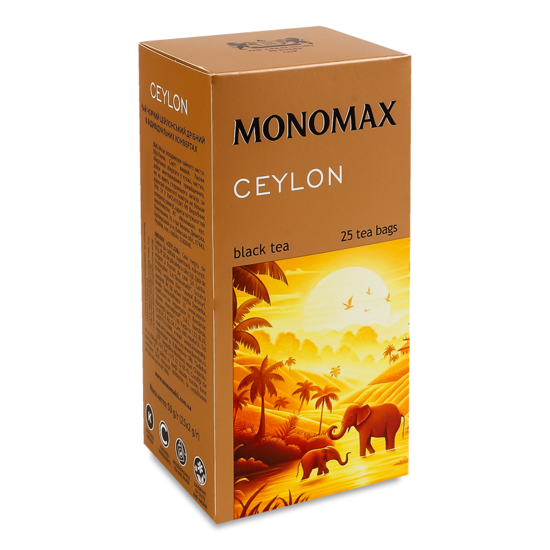 Чай Ceylon чорний 25*2г конверт Monomax