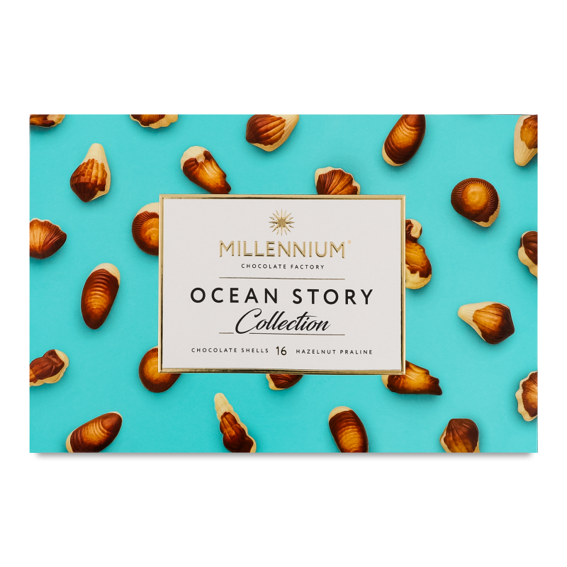 Цукерки Ocean Story з горіховим праліне 170г Millennium