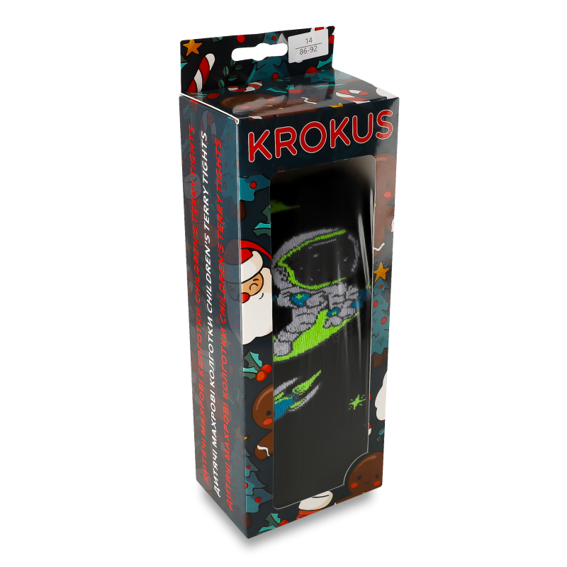 Колготи дитячі Космос чорні махрові р.14 Крокус