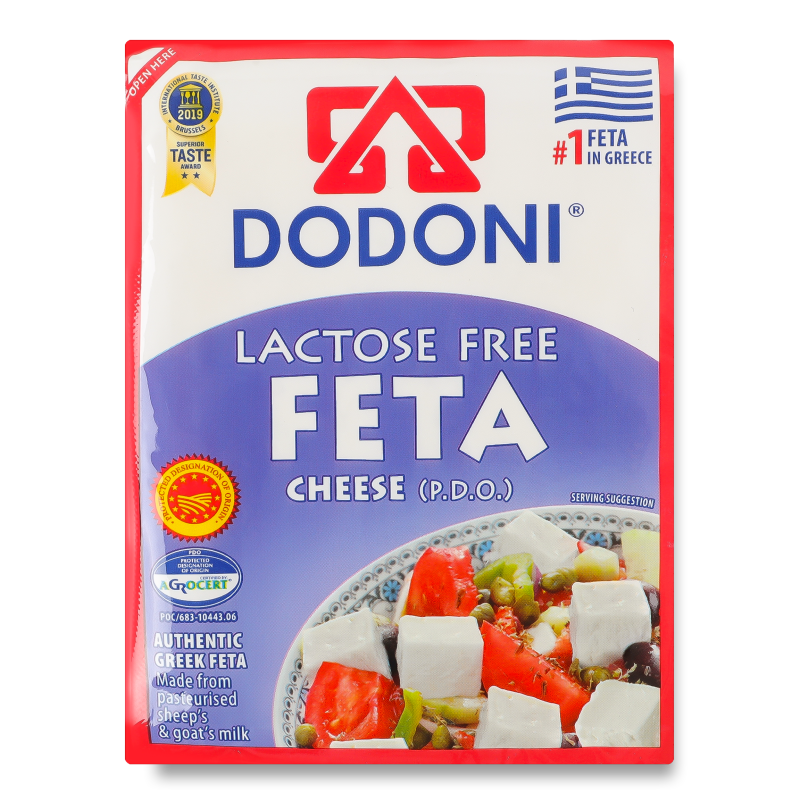 Сир Фета P.D.O. безлактозний 43% 180г в/у Dodoni